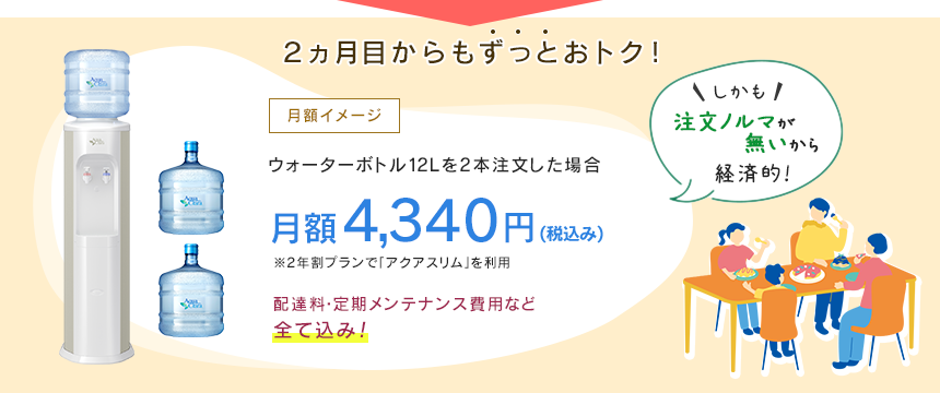 2ヵ月目以降月額3,908円