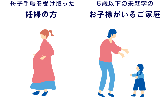 妊婦の方・6歳以下の未就学児のいるご家庭