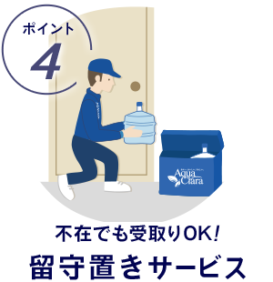 [ポイント4] 不在でも受取りOK!留守置きサービス