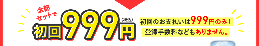 全部セットで初回999円
