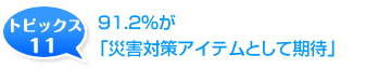 91.2％が「災害対策アイテムとして期待」