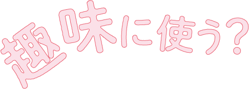 趣味に使う?