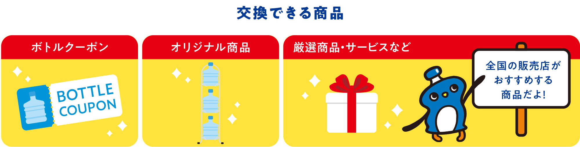 交換できる商品