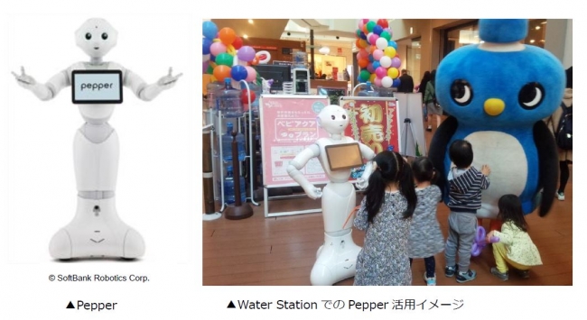 Water StationでのPepper活用イメージ